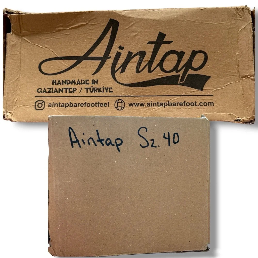 Aintap Barefoot Tan Leather Minimalist Dress Shoes Sz M7.5 W8.5 Handmade Turkey